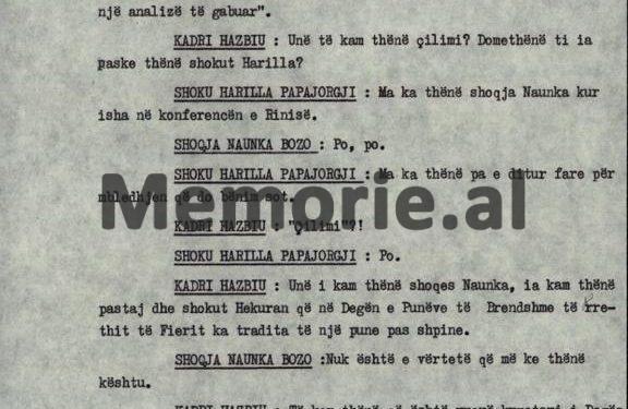 “Unë i thashë Kadriut të shkonte në Mallakastër dhe fliste kundër Mehmetit, e t’i thoshte atij që ne e arrestuam, se…”/ Plenum i V-të, kur “kryqëzohej” ministri Hazbiu!