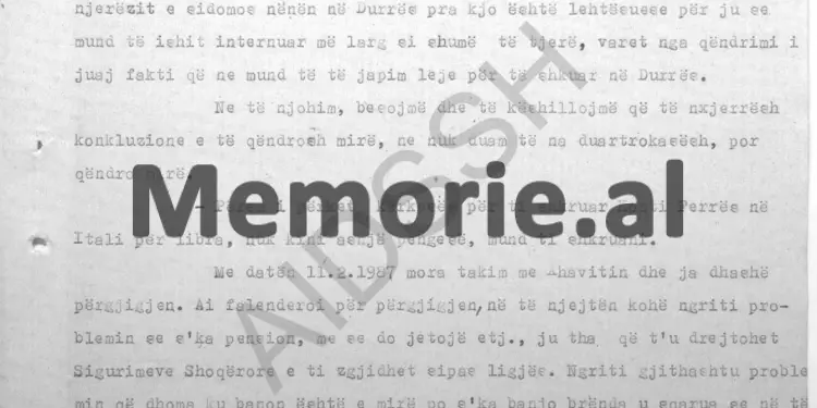 “Lëvizjet, takimet dhe bisedat e të internuarit Xhavit Qesja me vëllanë, Besimin dhe…”/ Raporti i shefit të Sektorit të Vëzhgimit të Degës së Brendshme të Durrësit, Ilia Bardhi