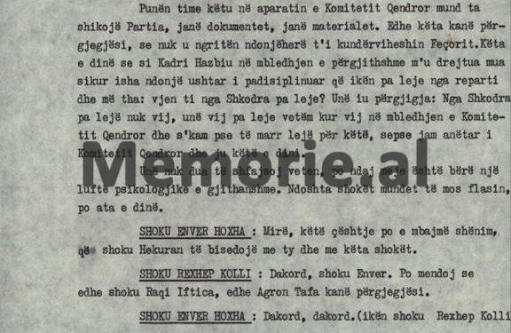 “Një ditë, Kadriu më pyeti; more shoku Enver, mos rri më në atë vend të studios në shtëpi, pasi ndonjë me pushkë…”/ Plenum i 5-të, tetor ’82, kur “kryqëzohej” ministri Hazbiu