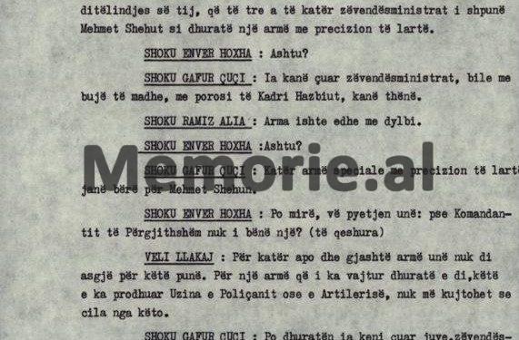 Dritëro Agolli’s accusation: “Where is the sincerity here, to make such a cane and…” / 5th Plenum, when Enver showed them during the meeting, the weapon with the binoculars with which Mehmeti would kill him!