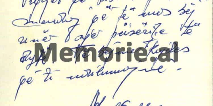 “Shoku Qemal Lame është i ri në sektorin e Hetuesisë, prandaj ai duhet të angazhojë shokë të tjerë…”/ Shënimi e Simon Stefanit dhe Pëllumb Kapos, nëntor ‘82