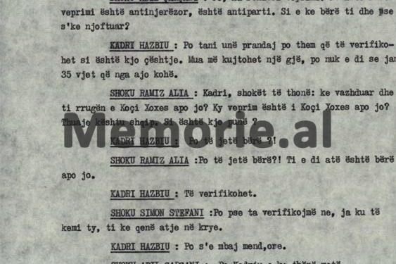 “Kadriu e di mirë se në kohën e Koçit, Lilo Zeneli dhe Zylfi Shahini kanë pushkatuar padrejtësisht…”/ Debatet në Plenumin e V-të, kur “kryqëzohej” ministri Hazbiu!