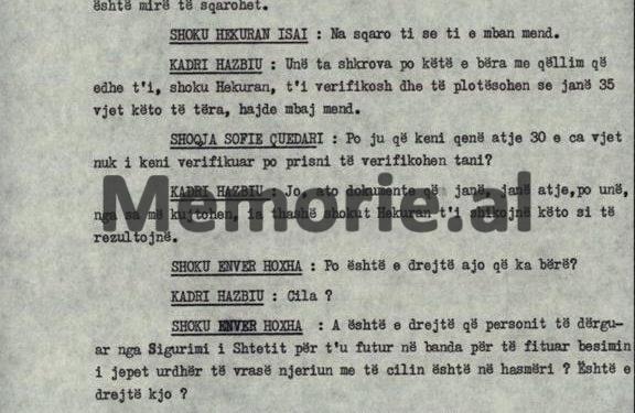 “Kadriu e di mirë se në kohën e Koçit, Lilo Zeneli dhe Zylfi Shahini kanë pushkatuar padrejtësisht…”/ Debatet në Plenumin e V-të, kur “kryqëzohej” ministri Hazbiu!