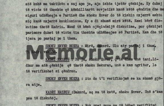 “Ti Kadri, nuk e dije se Kristofor Mërtiro dhe Rustem Hodo ishin edepsëzë dhe imoralë, por i vure…”?!/ Debatet në Plenumin e V-të, kur “kryqëzohej” ministri Hazbiu!
