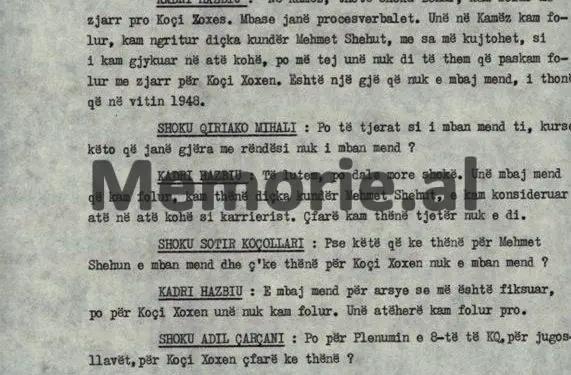 “Ti Kadri, nuk e dije se Kristofor Mërtiro dhe Rustem Hodo ishin edepsëzë dhe imoralë, por i vure…”?!/ Debatet në Plenumin e V-të, kur “kryqëzohej” ministri Hazbiu!