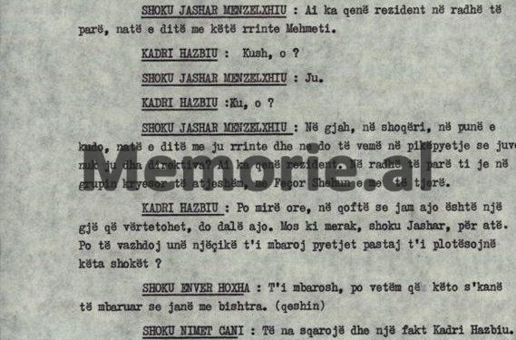 “Ti Kadri e dije se Panajot Plaku që ishte arratisur, kthehet në Shqipëri si diversant dhe shkon në Pashaliman…”/ Plenumi i V-të, tetor ’83, ku u “kryqëzua” ministri Hazbiu