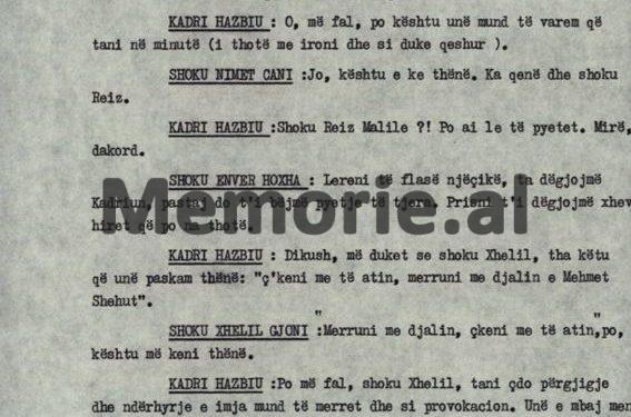 “Ti Kadri e dije se Panajot Plaku që ishte arratisur, kthehet në Shqipëri si diversant dhe shkon në Pashaliman…”/ Plenumi i V-të, tetor ’83, ku u “kryqëzua” ministri Hazbiu
