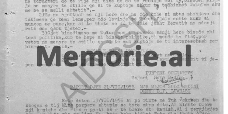 “Te Kafja nr. 1, Mita i tregoi se kishte dëgjuar në radio çeljen e Kongresit të III-të dhe asaj i shkuan lot, Tuku i tha…”/ Raport-survejimi i “Filantropit”