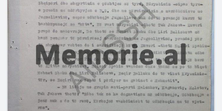 “Duke folur për shokun Enver, si Tuku dhe Hulusiu, thonë se; ai nuk ka luftuar, nuk e ka parë luftën, por ka ndenjur mbyllur me…”/Raporti survejimit i “Vigjilentit”