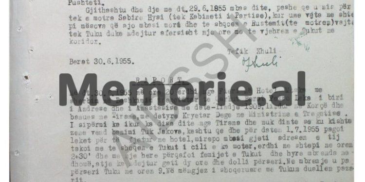 “Pasho Hysi, ish-deputet i Zogut dhe njeri me pikëpamje jo të qarta, shkoi në shtëpinë e Tuk Jakovës dhe…”/ Dokumentet me raportet e survejimit, Berat, 1955