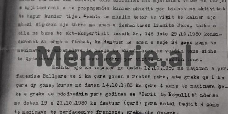“E pandehura Prendushe , donte të shkaktonte prishjen e marrëdhënieve diplomatike të Shqipërisë me…”/ Si i çau fshesaxhija 24 gomat e automjeteve të ambasadave, në tetor 1980?