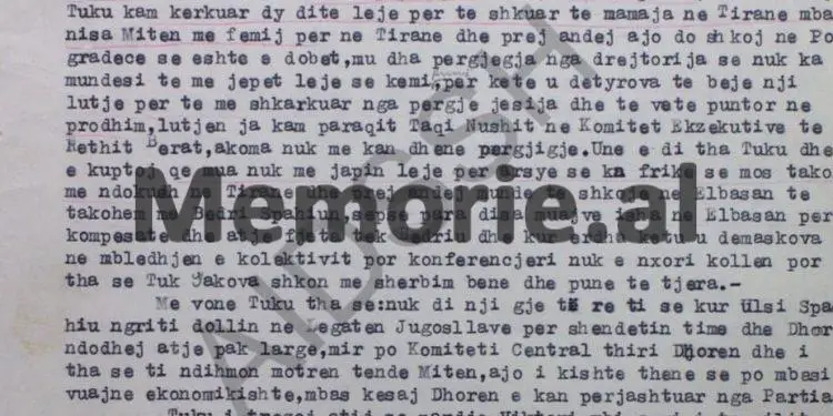 “Tuku tha se ndenja 15 vjet me Enverin dhe nuk e njoha se kush ishte, por dhe Mehmeti është…”/ Raporti-survejimit nga Punëtori Operativ, Thanas Duka