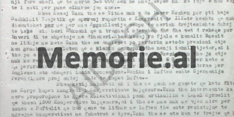 “Pas vetëvrasjes së mbesës së Patër Anton Arapit, që unë e futa në punë, thashë se; Enver Hoxha nuk është…”/ Raport-survejimi i “Filantropit”, për Tuk Jakovën