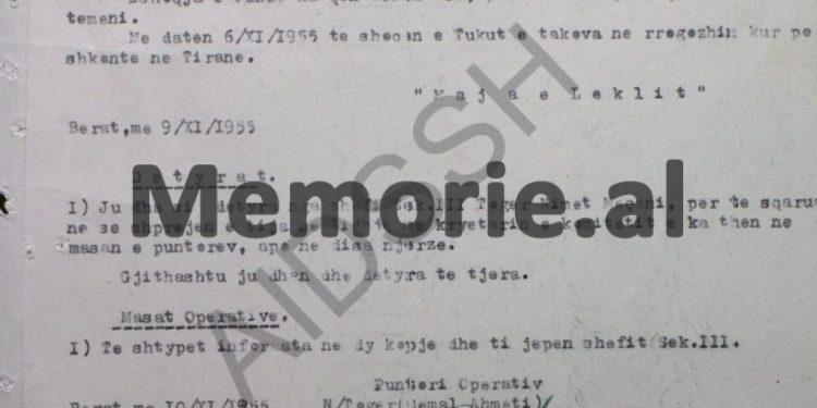 “Tuku tha se; nafta na ka lanë fukarenj, pasi shteti ynë nuk ka asnjë fitim nga ai sektor dhe kur isha në qeveri, unë…”/ Raport-survejimi i “Nuredinit”, Berat, 1955