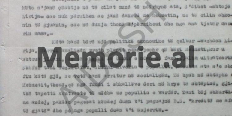 “Kur Liri Belishova kishte thirrur të shoqen e Tukut dhe e kishte provokuar, ajo e kishte nxjerrë përkrahu jashtë, duke…”/ Raporti i Punëtorit Operativ, Halim Xhelo