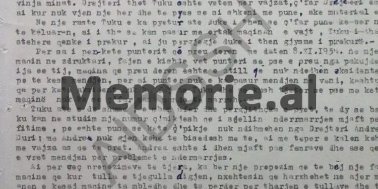 “Tuku tha se; nafta na ka lanë fukarenj, pasi shteti ynë nuk ka asnjë fitim nga ai sektor dhe kur isha në qeveri, unë…”/ Raport-survejimi i “Nuredinit”, Berat, 1955