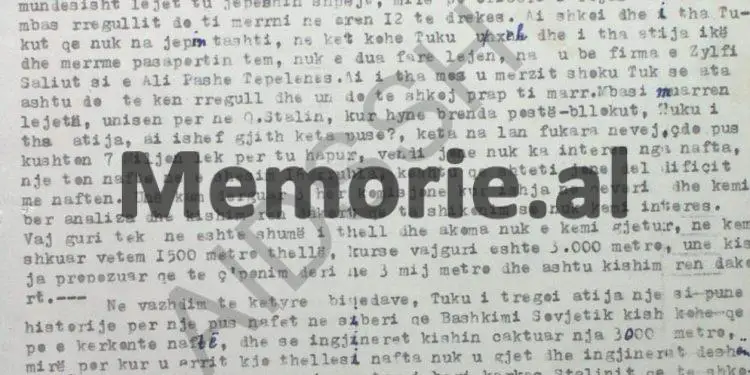 “Tuku tha se; nafta na ka lanë fukarenj, pasi shteti ynë nuk ka asnjë fitim nga ai sektor dhe kur isha në qeveri, unë…”/ Raport-survejimi i “Nuredinit”, Berat, 1955