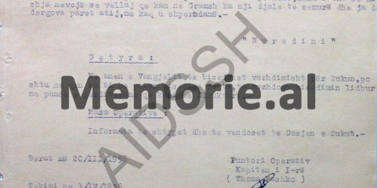 “Bashkëpunëtori ‘Lauruesi’ e pyeti Tukun; a ka shenja për rehabilitimin e Koci Xoxes, ai i tha se…”/ Raporti-survejimit nga Punëtori Operativ, Thoma Pashko