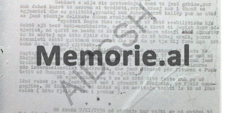 Raport-survejimi i “Luarasit”, Berat ‘56 : “Tuku tha se i pëlqeu fjalimi i Enverit që e kishte dëgjuar në radio, se ai është orator, por unë s’lejoj që…”