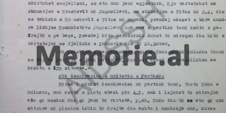 “Tuku thotë se; Mehmeti e kërcënoi shokun Koço Theodhosi, duke i thënë se, po nuk e bëre këtë punë, të varë tek rrapi…”/ Raport-survejimi i “Vigjëlentit”, Vlorë ‘57