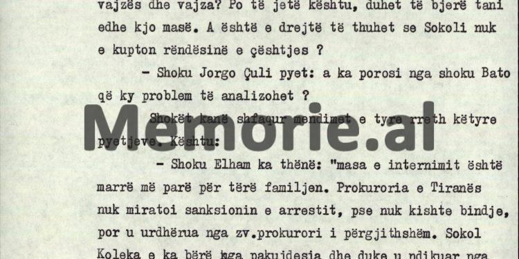 “Shoku Elham i’a hodhi fajin hetuesit Sokol Koleka për akt-ekspertimin e.…”/ Relacioni i Rexhep Kollit për “Thikat” e ambasadave, Tiranë 1980