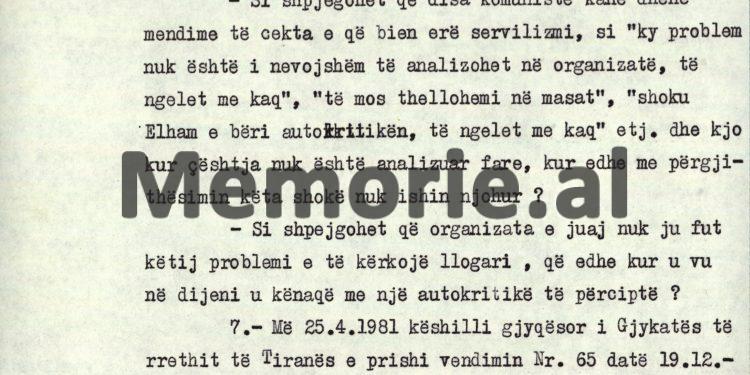 “Shoku Elham i’a hodhi fajin hetuesit Sokol Koleka për akt-ekspertimin e.…”/ Relacioni i Rexhep Kollit për “Thikat” e ambasadave, Tiranë 1980