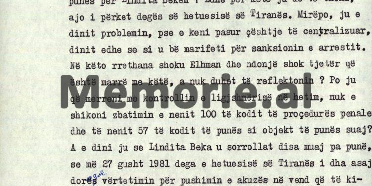 “Shoku Elham i’a hodhi fajin hetuesit Sokol Koleka për akt-ekspertimin e.…”/ Relacioni i Rexhep Kollit për “Thikat” e ambasadave, Tiranë 1980