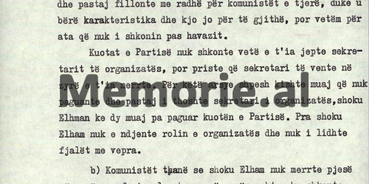 “Florian Kolaneci tha se i ka bërë disa herë vërejtje shokut Elham, por ai kish ofenduar shokët Kosta Gazeli dhe Jorgo Çuli…”/ Raporti sekret i Rexhep Kollit, në ’82-in