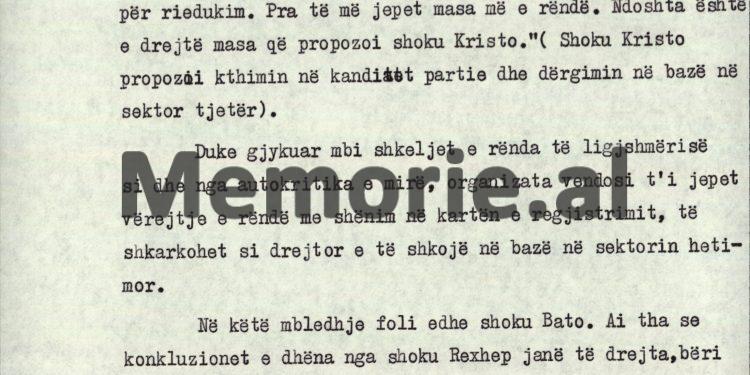 “Florian Kolaneci tha se i ka bërë disa herë vërejtje shokut Elham, por ai kish ofenduar shokët Kosta Gazeli dhe Jorgo Çuli…”/ Raporti sekret i Rexhep Kollit, në ’82-in