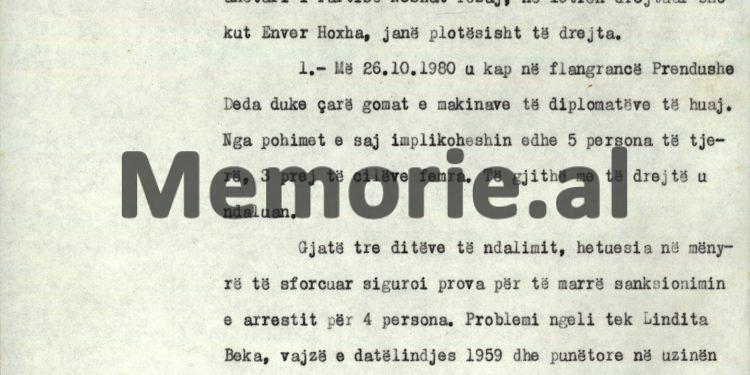 “Shoku Feçor nuk duhej të lejonte që sekretari i tij, Farudin Poçari, të bënte akt-ekspertimin jashtë Laboratorit dhe…”/ Relacioni i Rexhep Kollit, për “Thikat” e ambasadave, në ’81-in