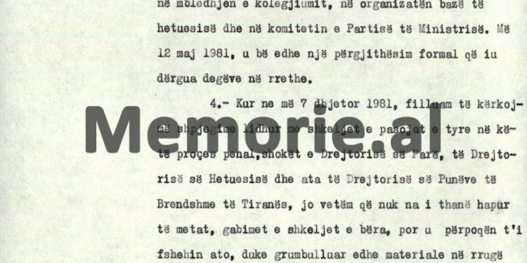“Shoku Feçor nuk duhej të lejonte që sekretari i tij, Farudin Poçari, të bënte akt-ekspertimin jashtë Laboratorit dhe…”/ Relacioni i Rexhep Kollit, për “Thikat” e ambasadave, në ’81-in