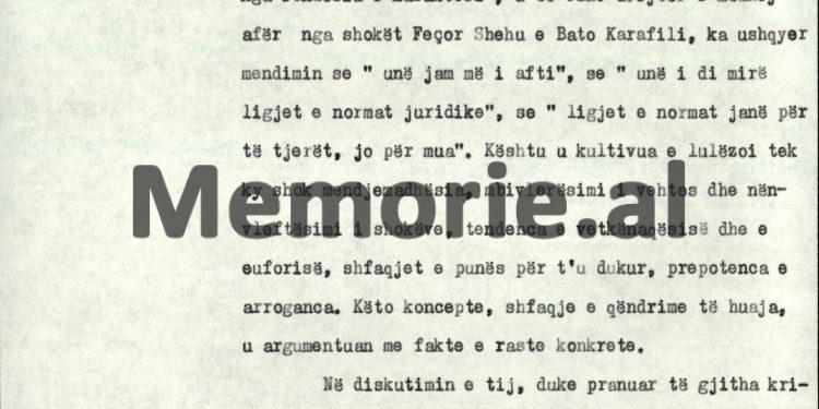 “Shoku Feçor nuk duhej të lejonte që sekretari i tij, Farudin Poçari, të bënte akt-ekspertimin jashtë Laboratorit dhe…”/ Relacioni i Rexhep Kollit, për “Thikat” e ambasadave, në ’81-in