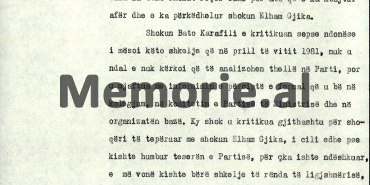 “Çarja e gomave të automjeteve të ambasadës bullgare, greke, çeke, polake e daneze, është akt politik dhe…”/ Raporti për Komitetin Qendror, tetor ‘80