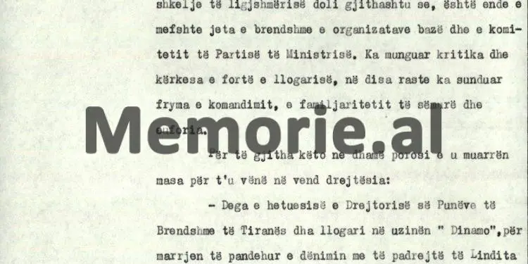 “Çarja e gomave të automjeteve të ambasadës bullgare, greke, çeke, polake e daneze, është akt politik dhe…”/ Raporti për Komitetin Qendror, tetor ‘80