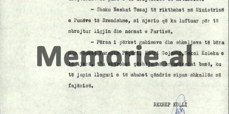 “Çarja e gomave të automjeteve të ambasadës bullgare, greke, çeke, polake e daneze, është akt politik dhe…”/ Raporti për Komitetin Qendror, tetor ‘80
