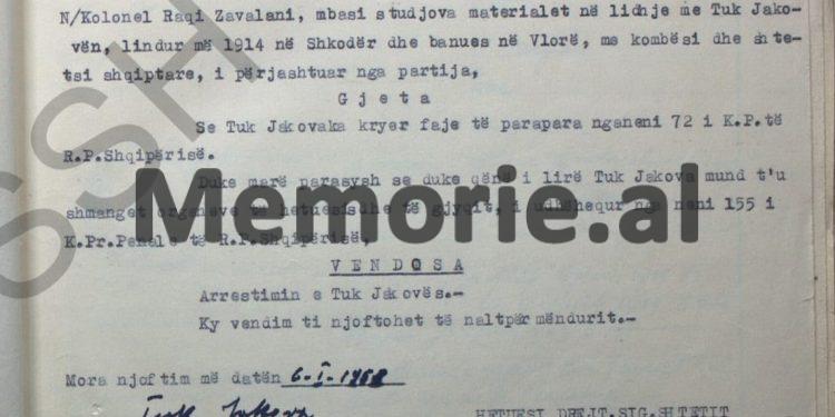 “Mbajtja e lidhjeve me jugosllavët nëpërmjet kunatës sime, Dhora Lekës dhe vajtja ime në Elbasan, për Bedrinë…”/ Dëshmitë e Tuk Jakovës, janar 1958