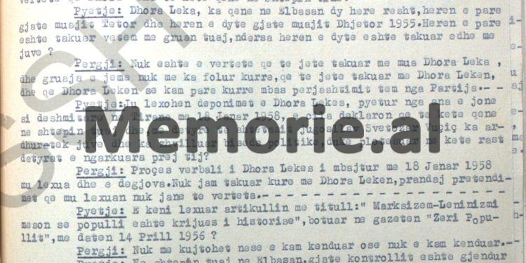 “S’jam i detyruar të përgjigjem, pasi kur isha anëtar i Komitetit Qendror dhe ministër, unë takohesha …”/ Deponimet e Bedri Spahiut, janar ‘58