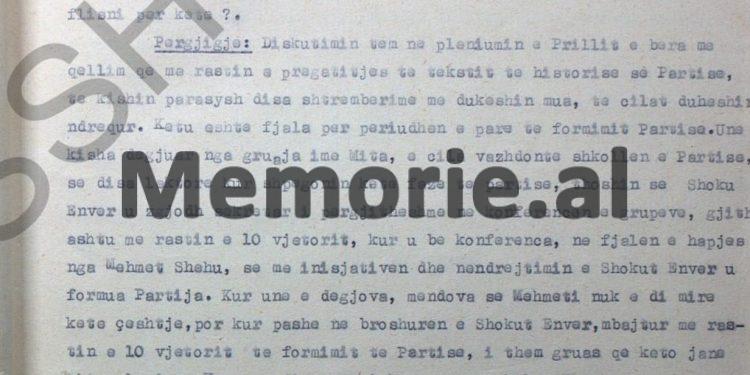 Procesi hetimor: “Unë kam biseduar me Bedrinë, duke i thënë se Enveri nuk është themelues i Partisë, kurse për Miladinin…”/ Deponimi i Tuk Jakovës, janar 1958