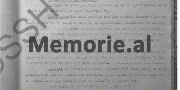 “Te shtëpia e Dhora Lekës, diplomati jugosllav Cveto, i tha Mitës; a e kuptoj tani Tuku se kush është Enveri dhe a e njohu atë…”? / Deponimi i Tuk Jakovës, janar ‘58