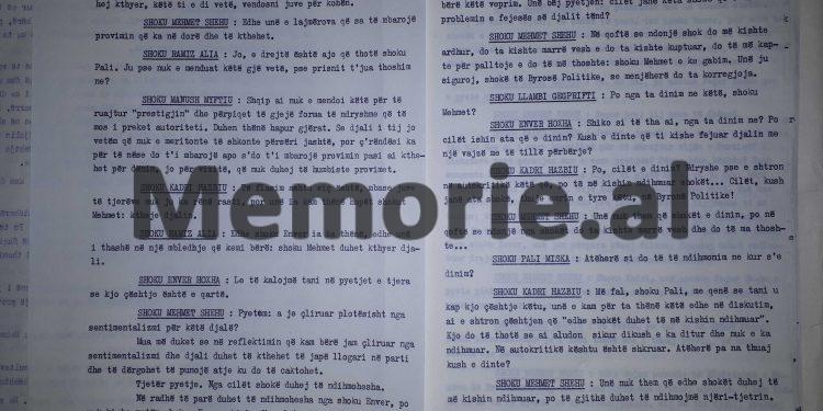“Mehmet, cilët ishin ata shokë që kishin dijeni për fejesën e djalit tënd dhe nuk erdhën për…”/ Diskutimi i Enverit në mbledhjen e Byrosë, 17 dhjetor ‘81