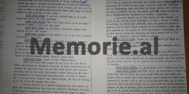 “Na tregoni letrën që shoku Hysni i’a ka dërguar Mehmet Shehut në 1975-ën, ku i thotë për Kadrinë…”/ Mbledhja e Byrosë, shtator ’82