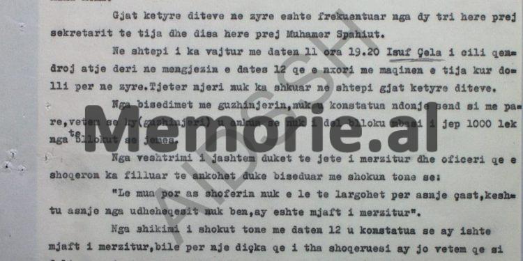 “Ja njerëzit që hyjnë e dalin në shtëpi dhe zyrën e Tukut, kurse shoferi e kuzhinieri i tij, thonë…”/ Denoncimi i Gac Mazit dhe raporti i Zv/Drejtorit të Sigurimit, Zoi Themeli