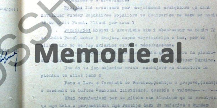 “Mbajtja e lidhjeve me jugosllavët nëpërmjet kunatës sime, Dhora Lekës dhe vajtja ime në Elbasan, për Bedrinë…”/ Dëshmitë e Tuk Jakovës, janar 1958