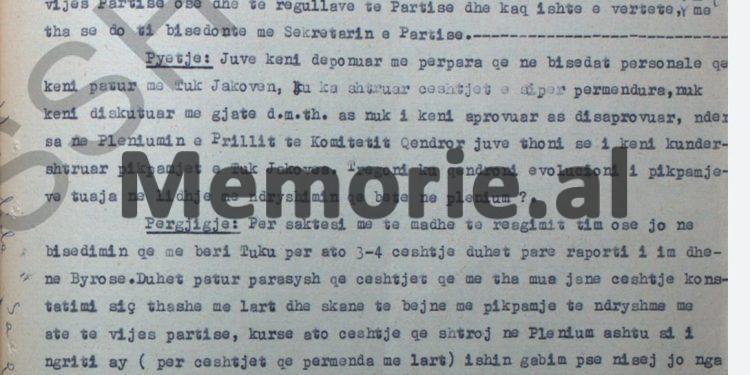 “S’jam i detyruar të përgjigjem, pasi ku isha anëtar i Komitetit Qendror dhe ministër, unë takohesha …”/ Deponimet e Bedri Spahiut, janar ‘58