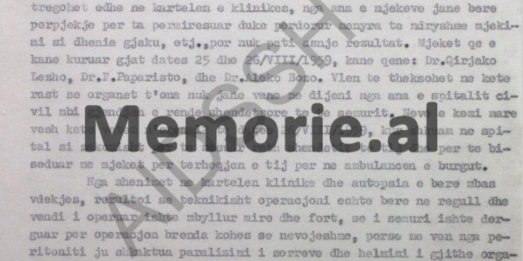 Zbulohet dokumenti ‘Tepër sekret’ për Hysni Kapon: “Organet t’ona kanë përgjegjësi të rëndë për vdekjen e Tuk Jakovës, pasi…”/ Relacioni i ministrit Kadri Hazbiu, gusht’59