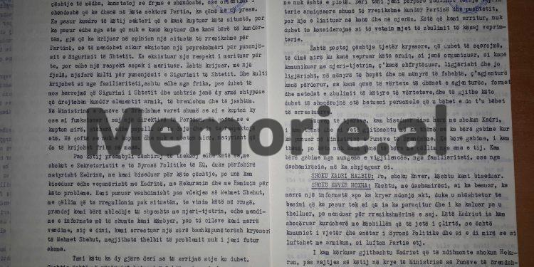 “Jo Sigurimi, por Partia zbuloi puçistët e Ballukut, sabotatorët e Këllezit, të artit e kulturës me Paçramin, Lubonjën e Kadarenë…”/ Dokumenti ‘Tepër sekret’, mbledhja e Byrosë, e ’82-it