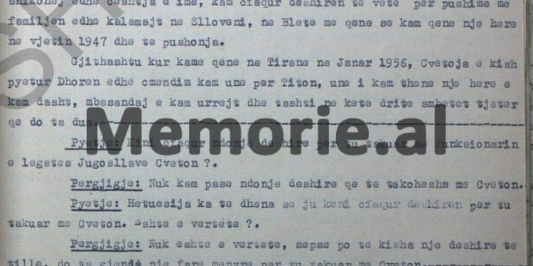 “Unë i kam thënë Dhora Lekës e Viktor Stratobërdhës, se Enver Hoxha është dinak dhe demagog, pasi ai kishte marrëdhënie intime me…”/ Deponimet e Tuk Jakovës, janar ‘58