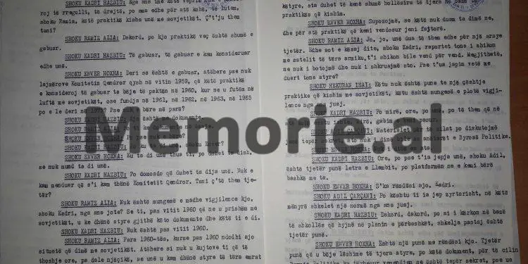 Si u”kryqëzua”, Kadri Hazbiu në mbledhjen e Byrosë, shtator 82!: “Ti Kadri, si ua dhe sovjetikëve procesin hetimor të Liri Gegës dhe…”?! / Diskutimi i Enverit