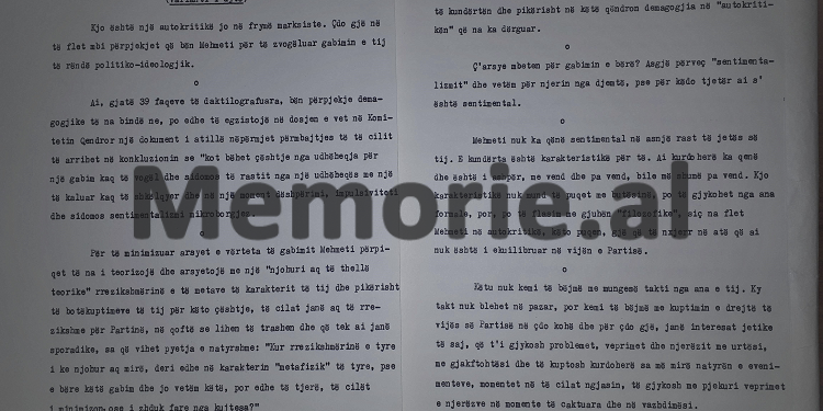 “Jo vetëm fejesa e djalit, por Mehmeti ka bërë gabime të tjera të rënda, si atëhere kur shkoi te ambasadori sovjetik dhe i tha për mua…”! / Dokumenti ‘Tepër sekret’, 13 nëntor ‘81