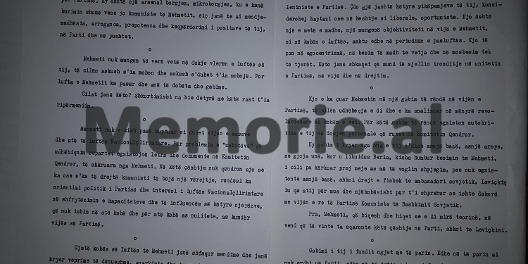 “Jo vetëm fejesa e djalit, por Mehmeti ka bërë gabime të tjera të rënda, si atëhere kur shkoi te ambasadori sovjetik dhe i tha për mua…”! / Dokumenti ‘Tepër sekret’, 13 nëntor ‘81